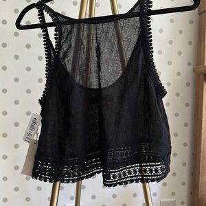 BRAND NEW. GOLDEN by TNA DDS cropped black tank